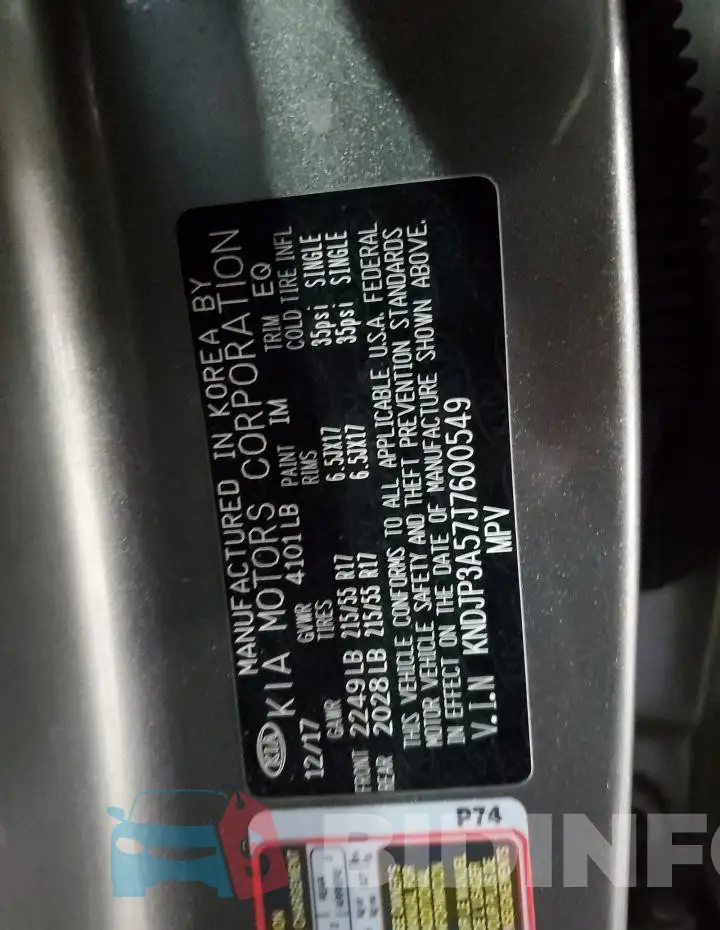 KNDJP3A57J7600549 Photo# 12