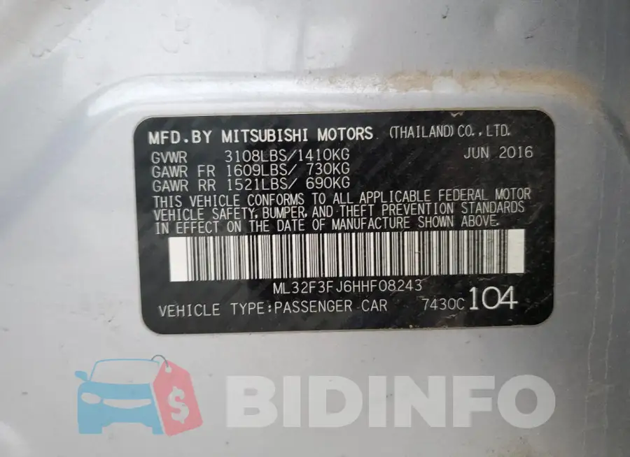 ML32F3FJ6HHF08243 Photo# 12