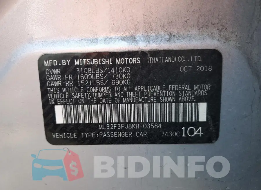 ML32F3FJ8KHF03584 Photo# 12