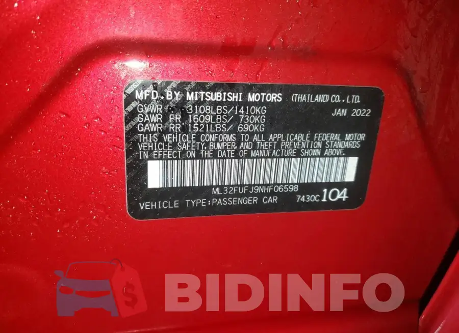 ML32FUFJ9NHF06598 Photo# 12