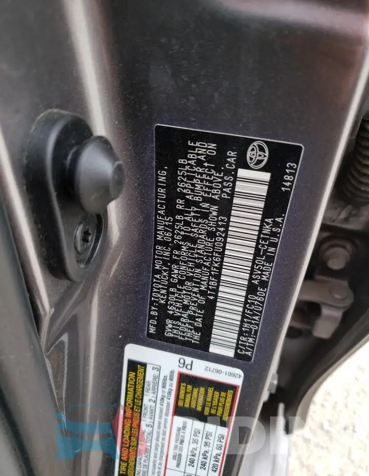 4T1BF1FK6FU092413 Photo# 12