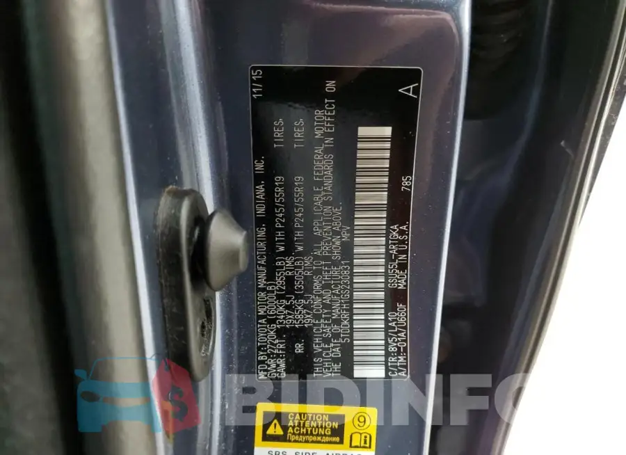 5TDDKRFH1GS230831 Photo# 13