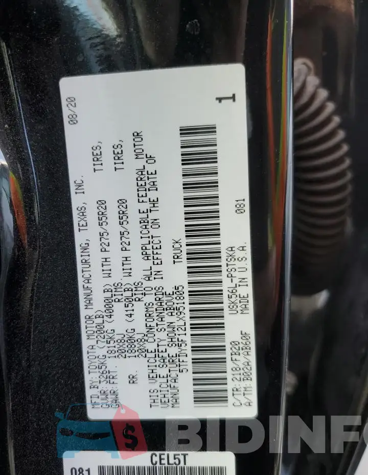 5TFDY5F12LX951805 Photo# 13