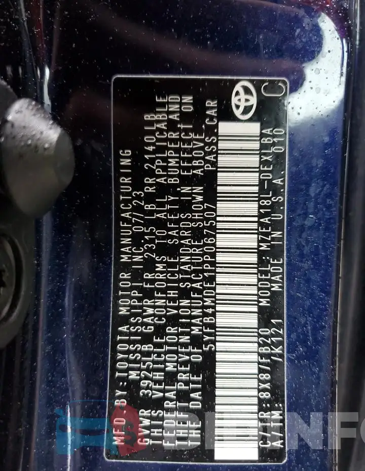 5YFB4MDE1PP067507 Photo# 13