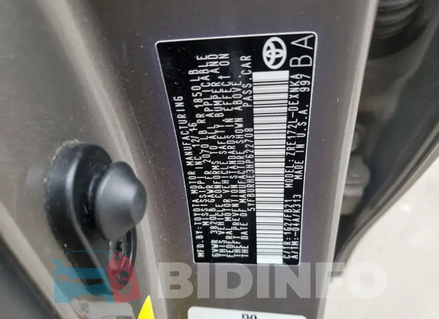 5YFBURHE3HP622708 Photo# 12