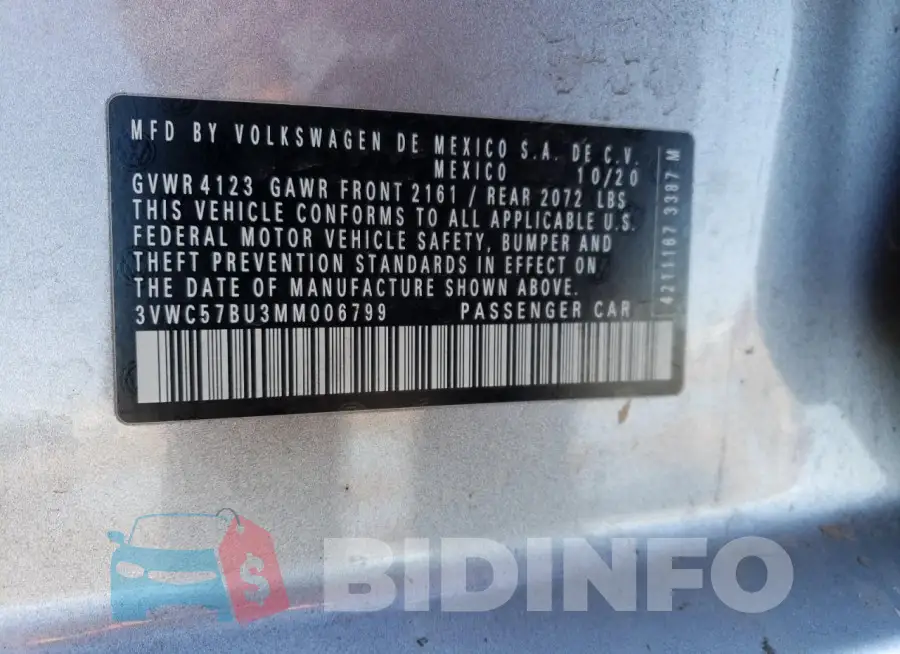 3VWC57BU3MM006799 Photo# 12