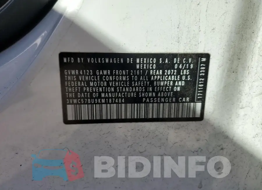 3VWC57BU9KM187484 Photo# 12