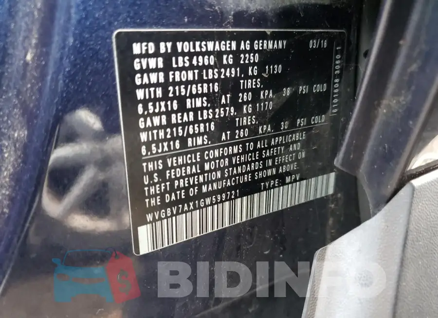 WVGBV7AX1GW599721 Photo# 13