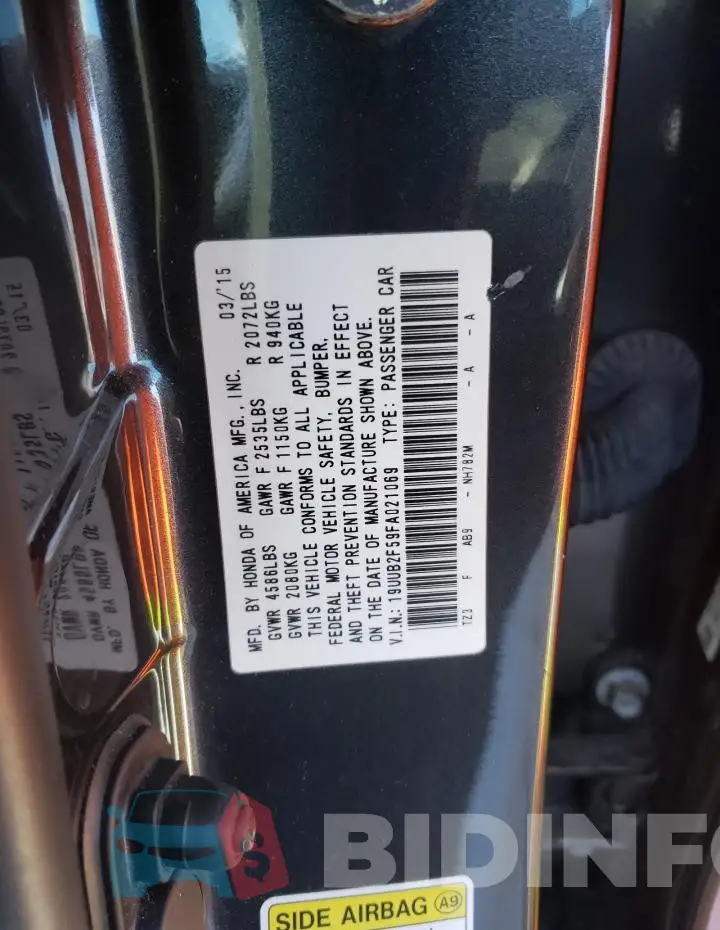 19UUB2F59FA021069 Photo# 12