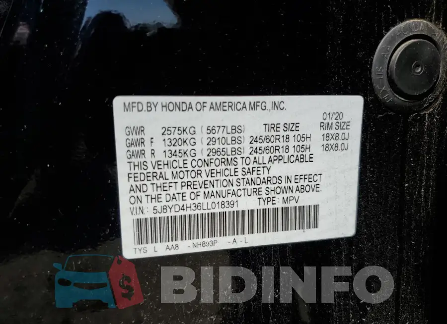 5J8YD4H36LL018391 Photo# 13
