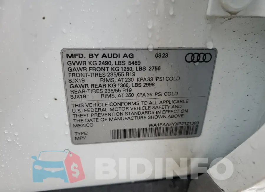 WA1EAAFYXP2121309 Photo# 12