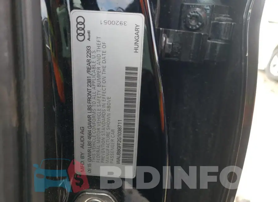 WAUB8GFF2G1038711 Photo# 12