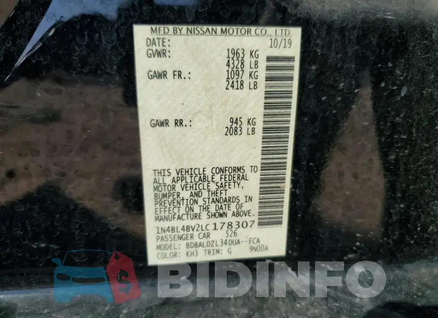 1N4BL4BV2LC178307 Photo# 12