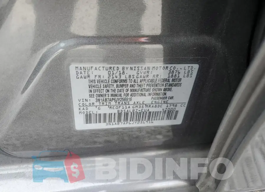 3N1AB7AP6JY256916 Photo# 12