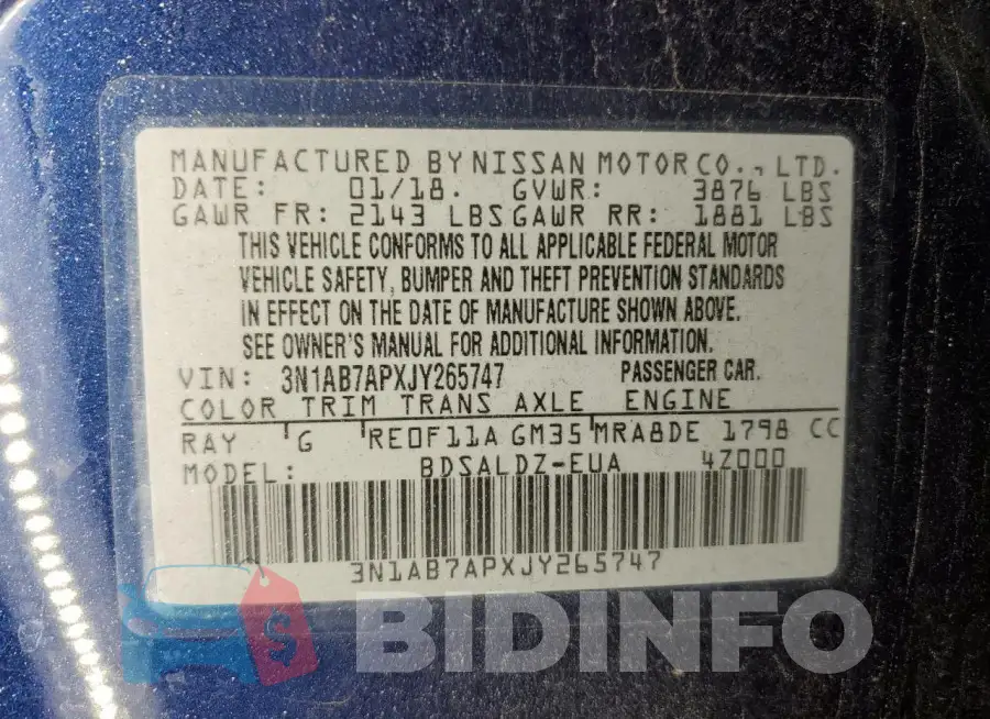 3N1AB7APXJY265747 Photo# 12