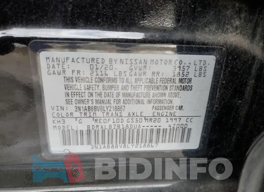 3N1AB8BV8LY218867 Photo# 13