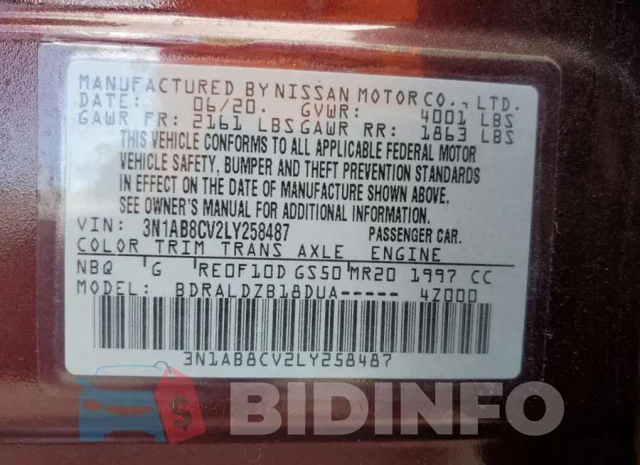 3N1AB8CV2LY258487 Photo# 12