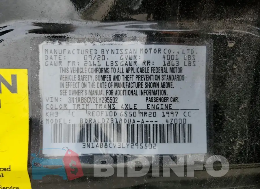3N1AB8CV3LY295502 Photo# 12