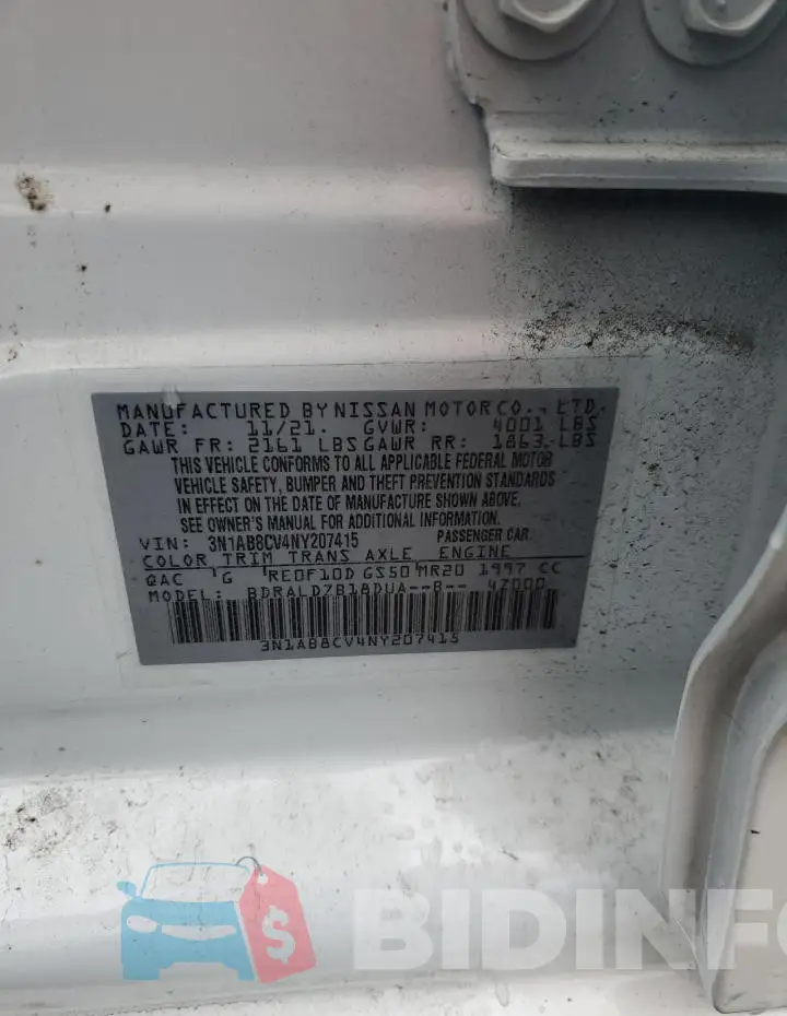 3N1AB8CV4NY207415 Photo# 13