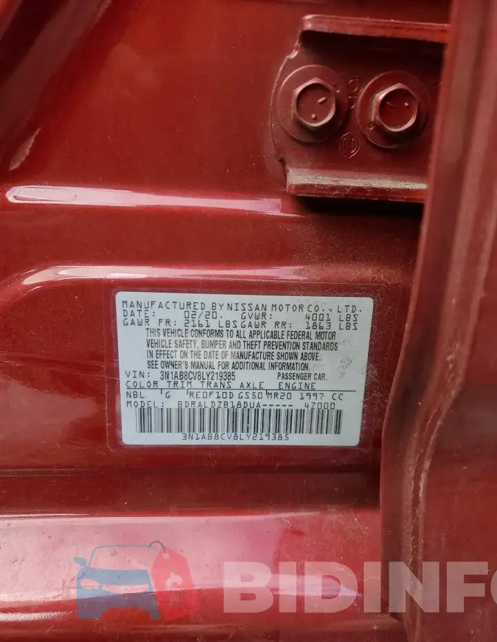 3N1AB8CV8LY219385 Photo# 12