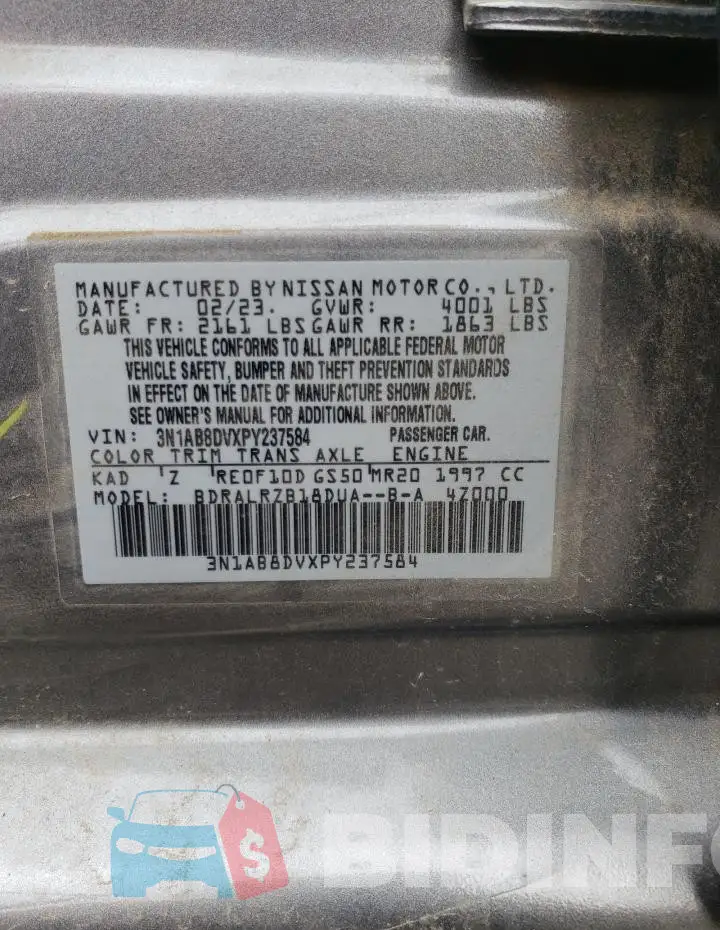 3N1AB8DVXPY237584 Photo# 13