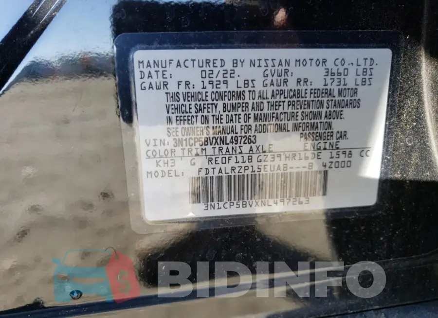 3N1CP5BVXNL497263 Photo# 13