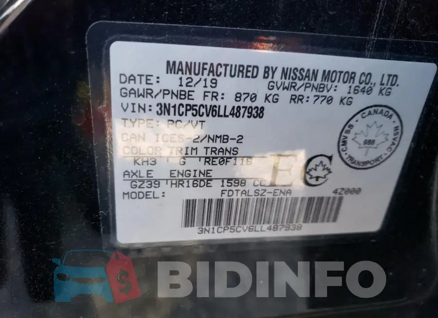 3N1CP5CV6LL487938 Photo# 14