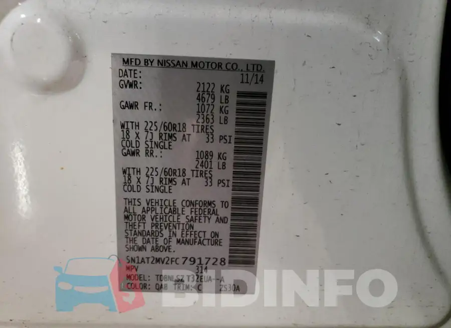 5N1AT2MV2FC791728 Photo# 13