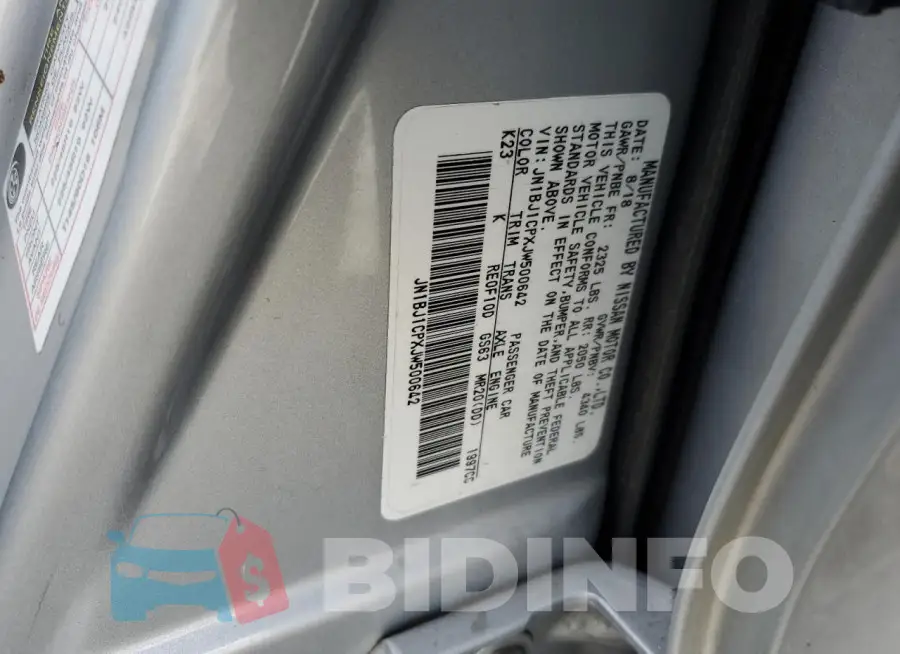 JN1BJ1CPXJW500642 Photo# 12