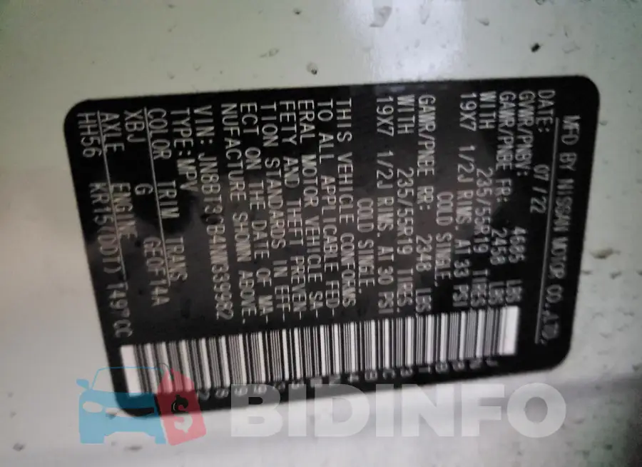 JN8BT3CB4NW339982 Photo# 13