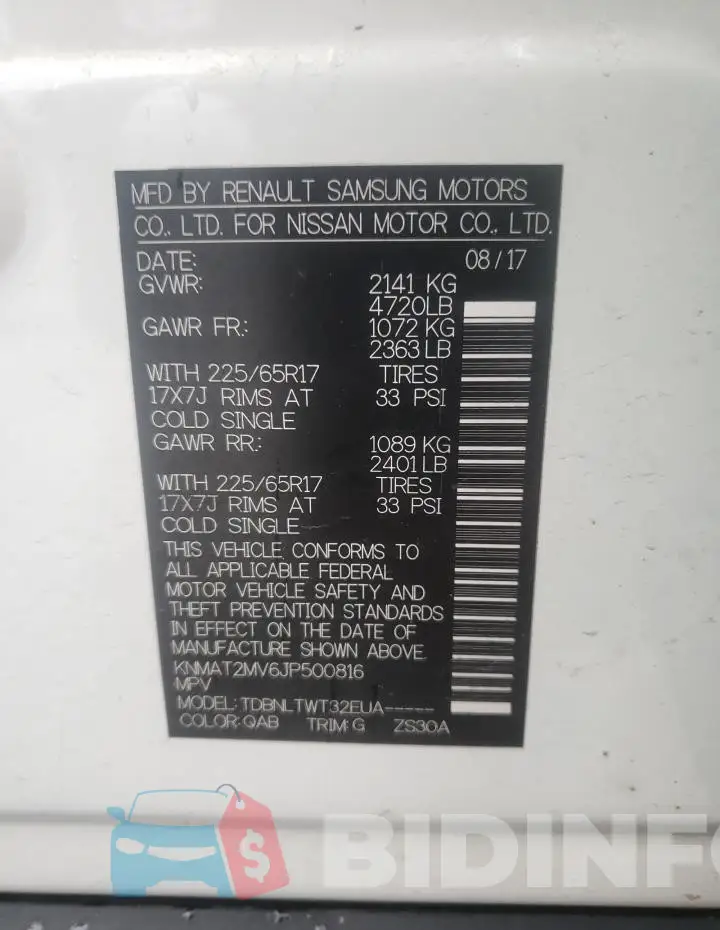 KNMAT2MV6JP500816 Photo# 13