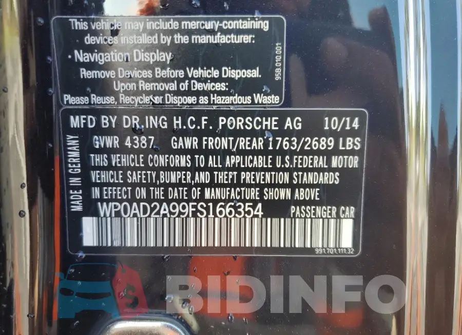 WP0AD2A99FS166354 Photo# 12