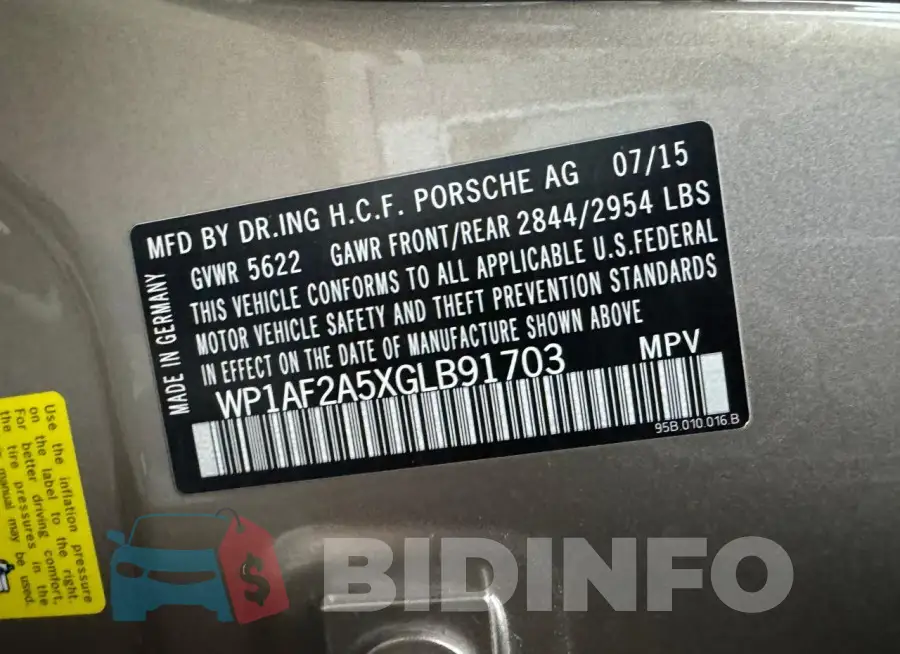 WP1AF2A5XGLB91703 Photo# 13