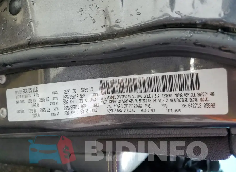 1C4PJLCB1FW723467 Photo# 13