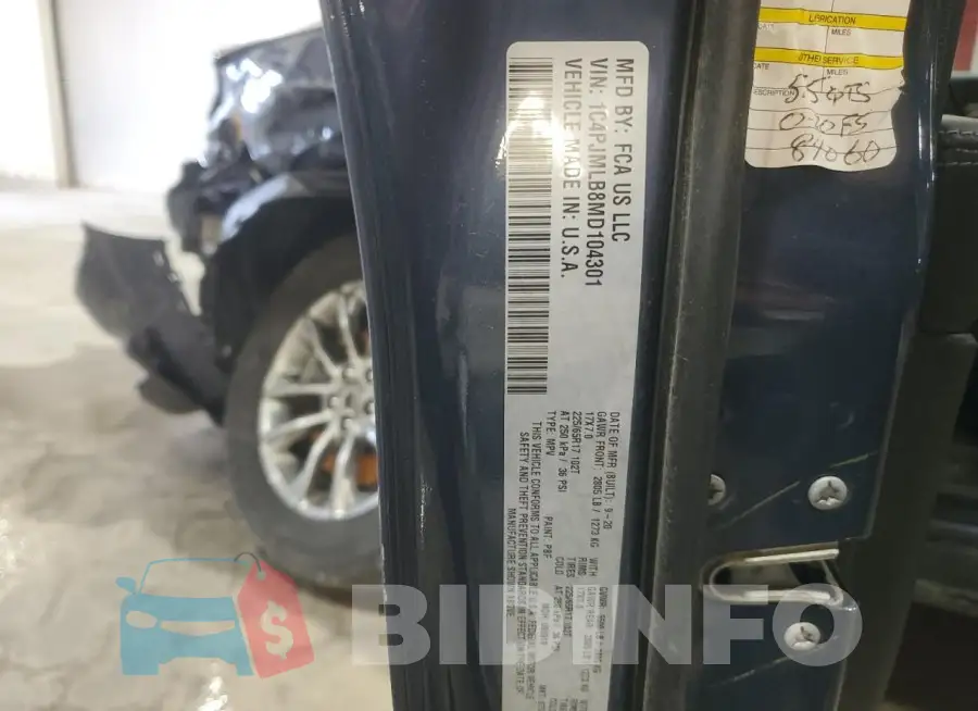 1C4PJMLB8MD104301 Photo# 13