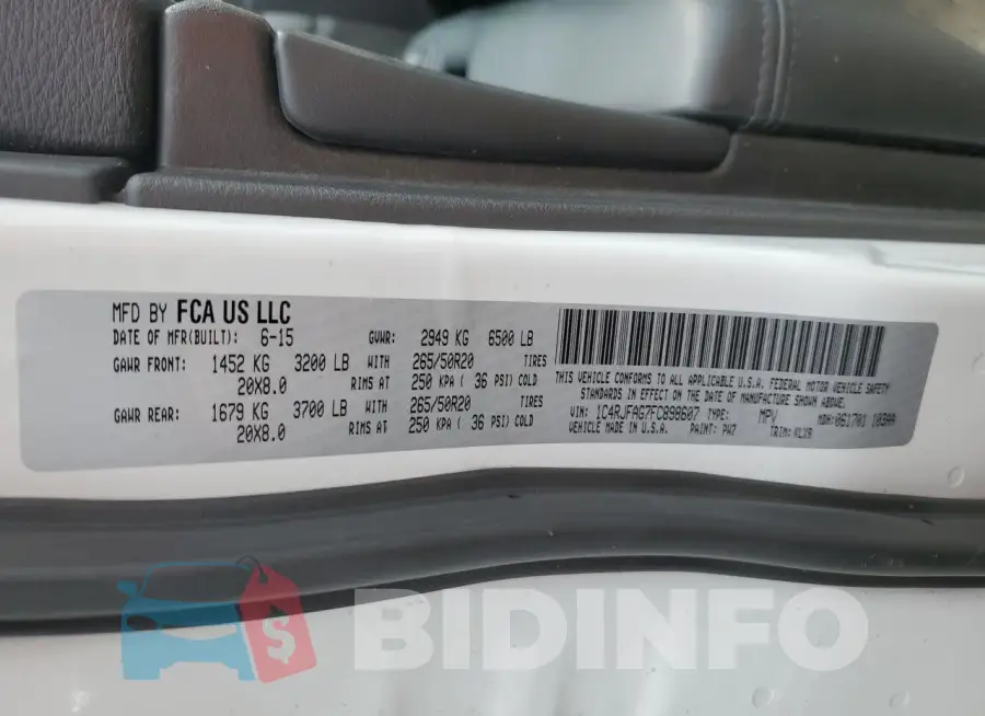 1C4RJFAG7FC898607 Photo# 13