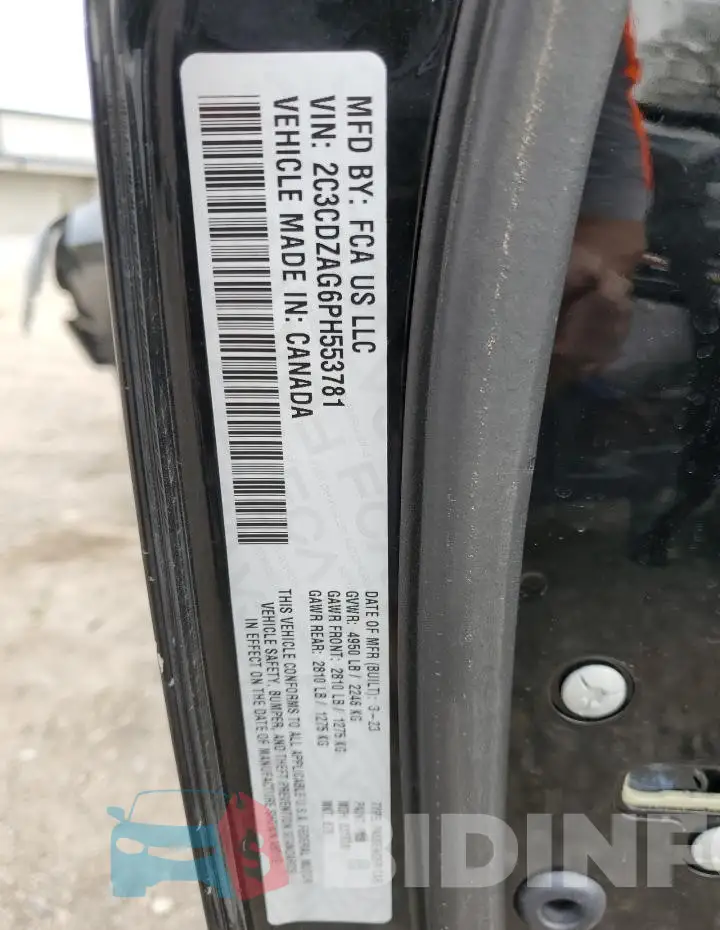 2C3CDZAG6PH553781 Photo# 13
