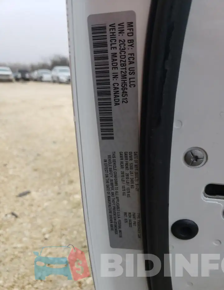 2C3CDZBT2MH564512 Photo# 12