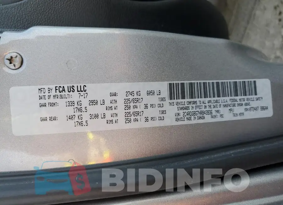 2C4RDGBG7HR843936 Photo# 12