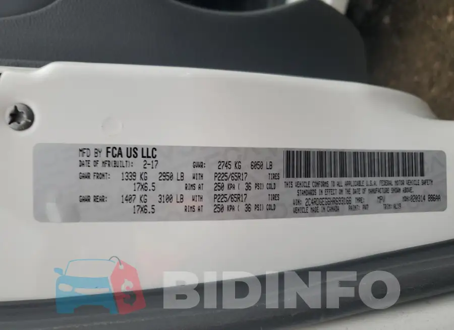2C4RDGEG6HR693166 Photo# 14