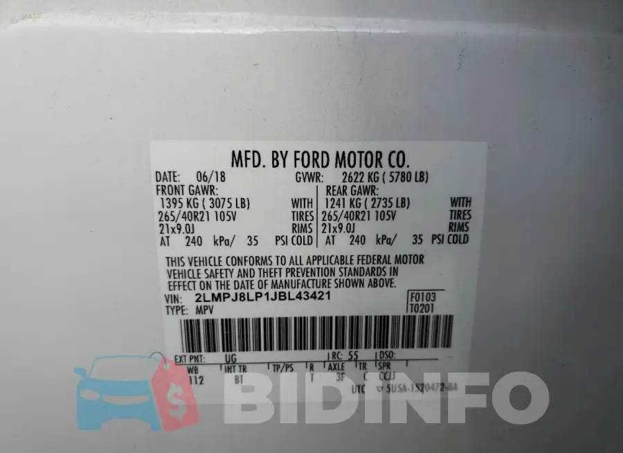 2LMPJ8LP1JBL43421 Photo# 12