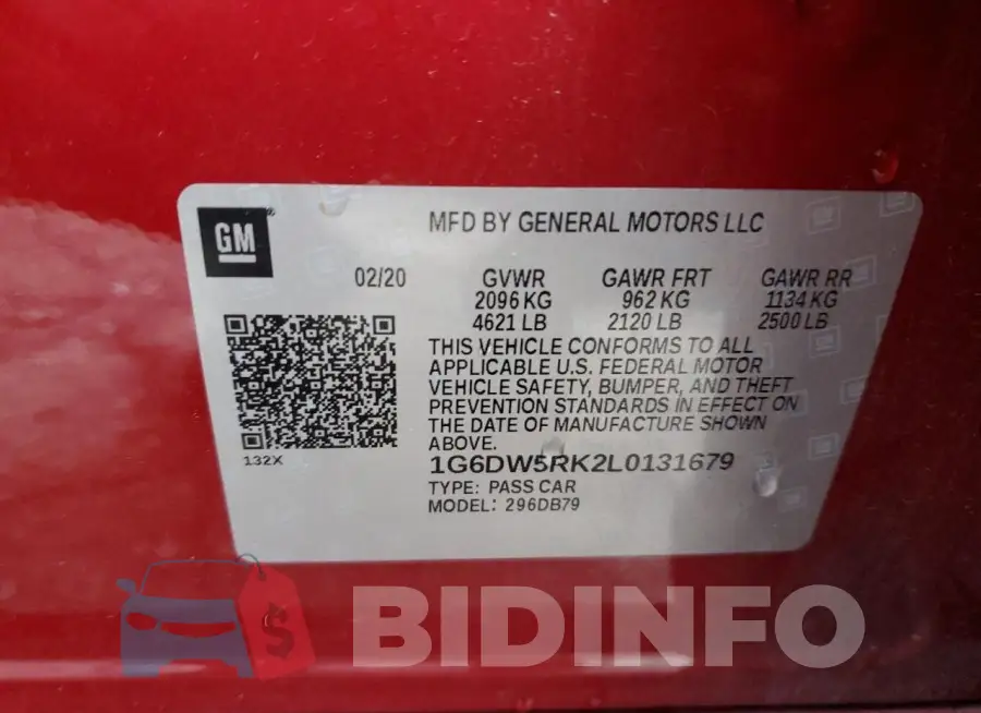 1G6DW5RK2L0131679 Photo# 12