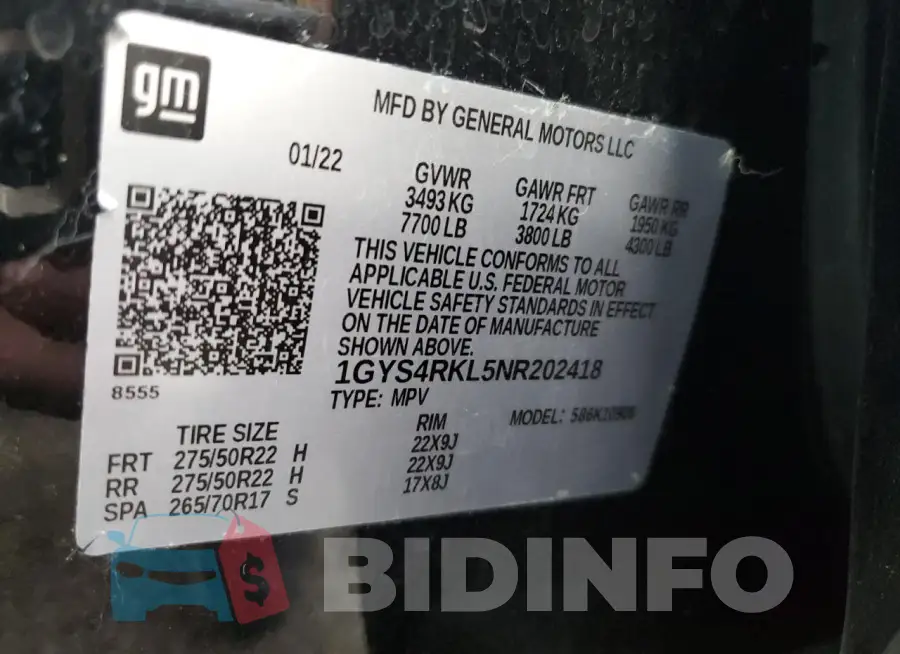 1GYS4RKL5NR202418 Photo# 13