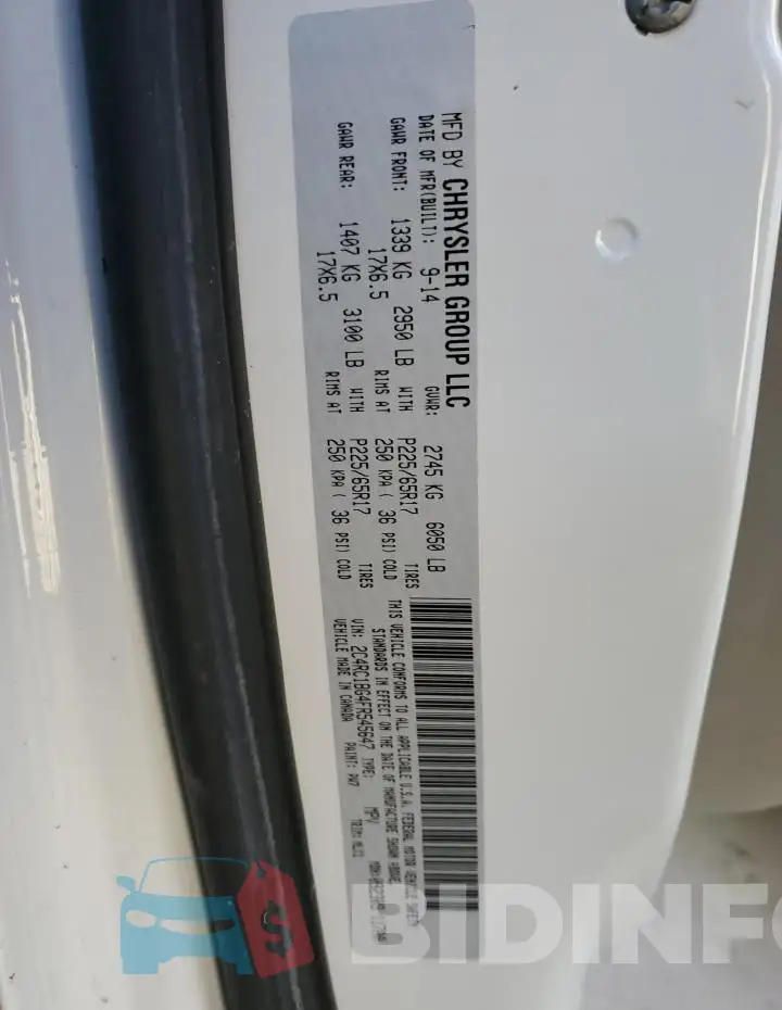 2C4RC1BG4FR545647 Photo# 13