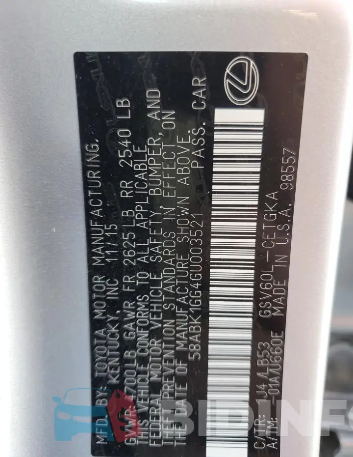 58ABK1GG4GU003521 Photo# 12