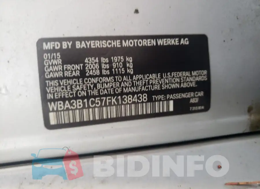 WBA3B1C57FK138438 Photo# 12