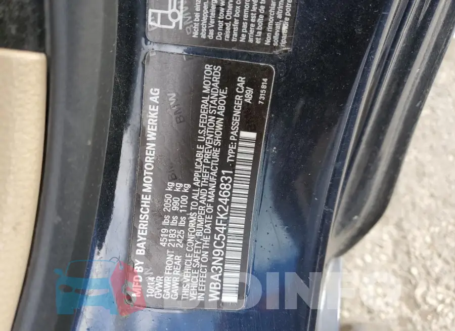 WBA3N9C54FK246831 Photo# 12