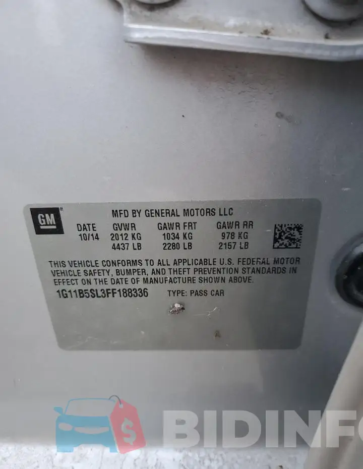 1G11B5SL3FF188336 Photo# 12