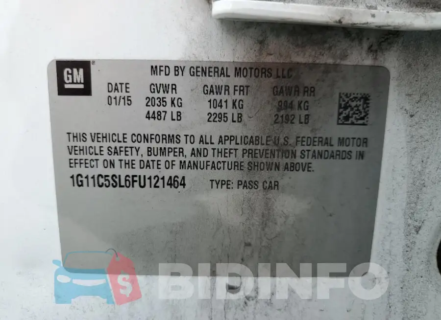 1G11C5SL6FU121464 Photo# 13