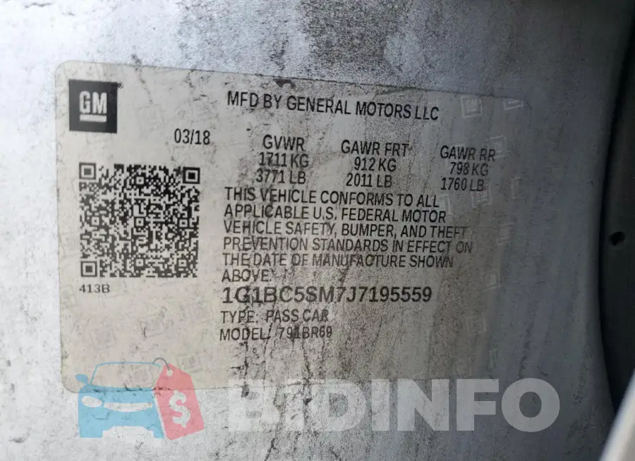 1G1BC5SM7J7195559 Photo# 12